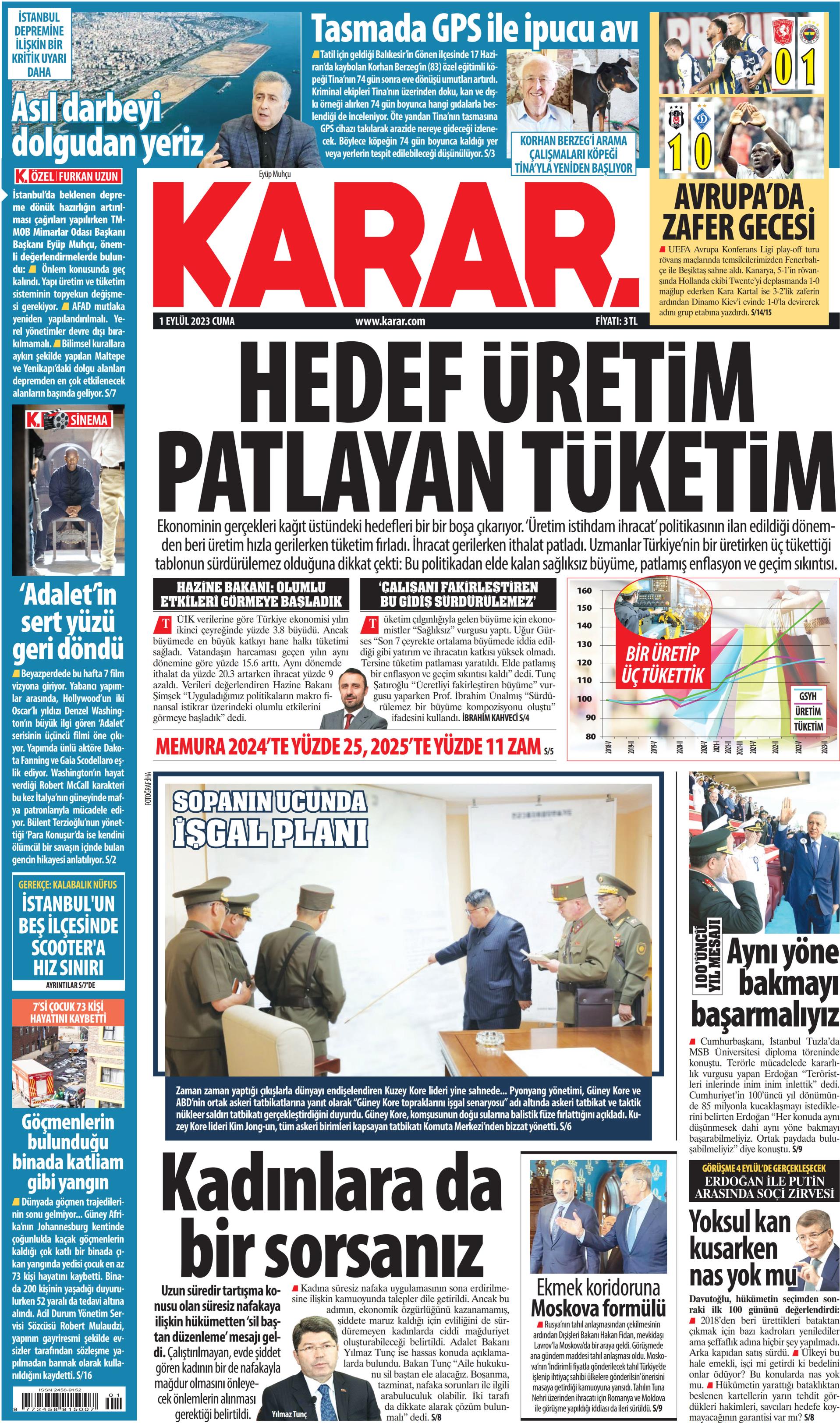 Karar Gazetesi Eyl L Cuma G N Man Eti