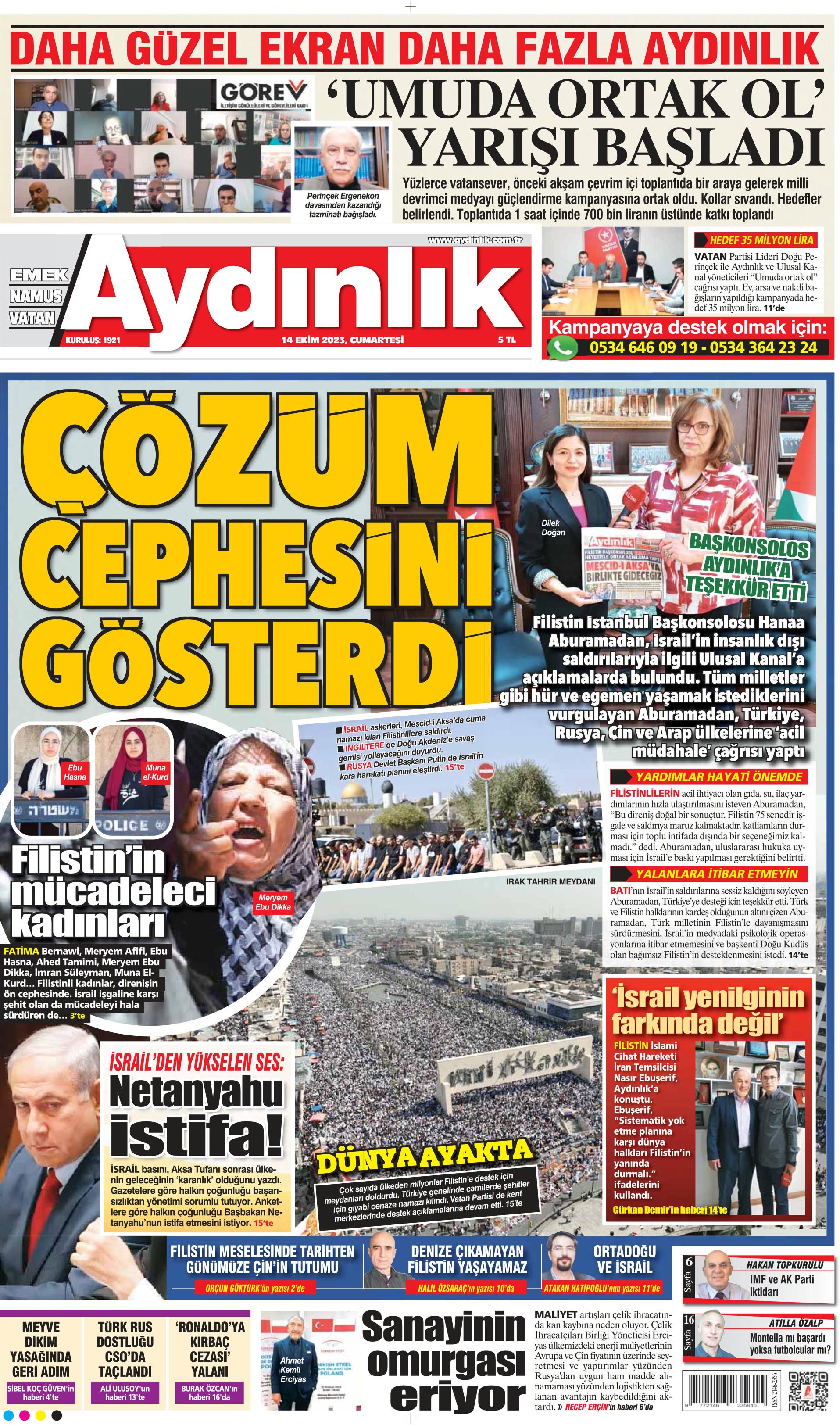 Ayd Nl K Gazetesi Ekim Cumartesi G N Man Eti