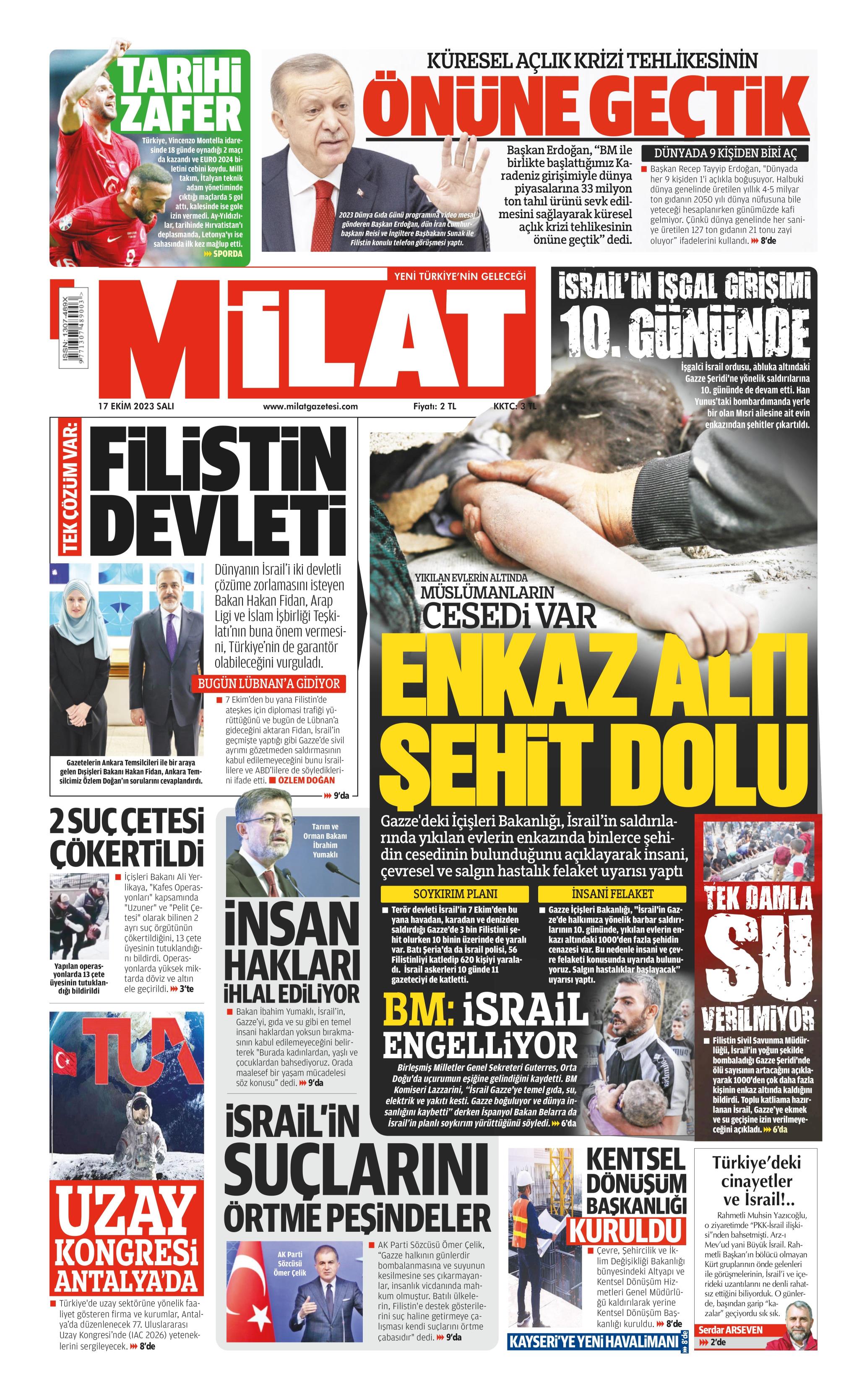 Milat Gazetesi Ekim Sal G N Man Eti