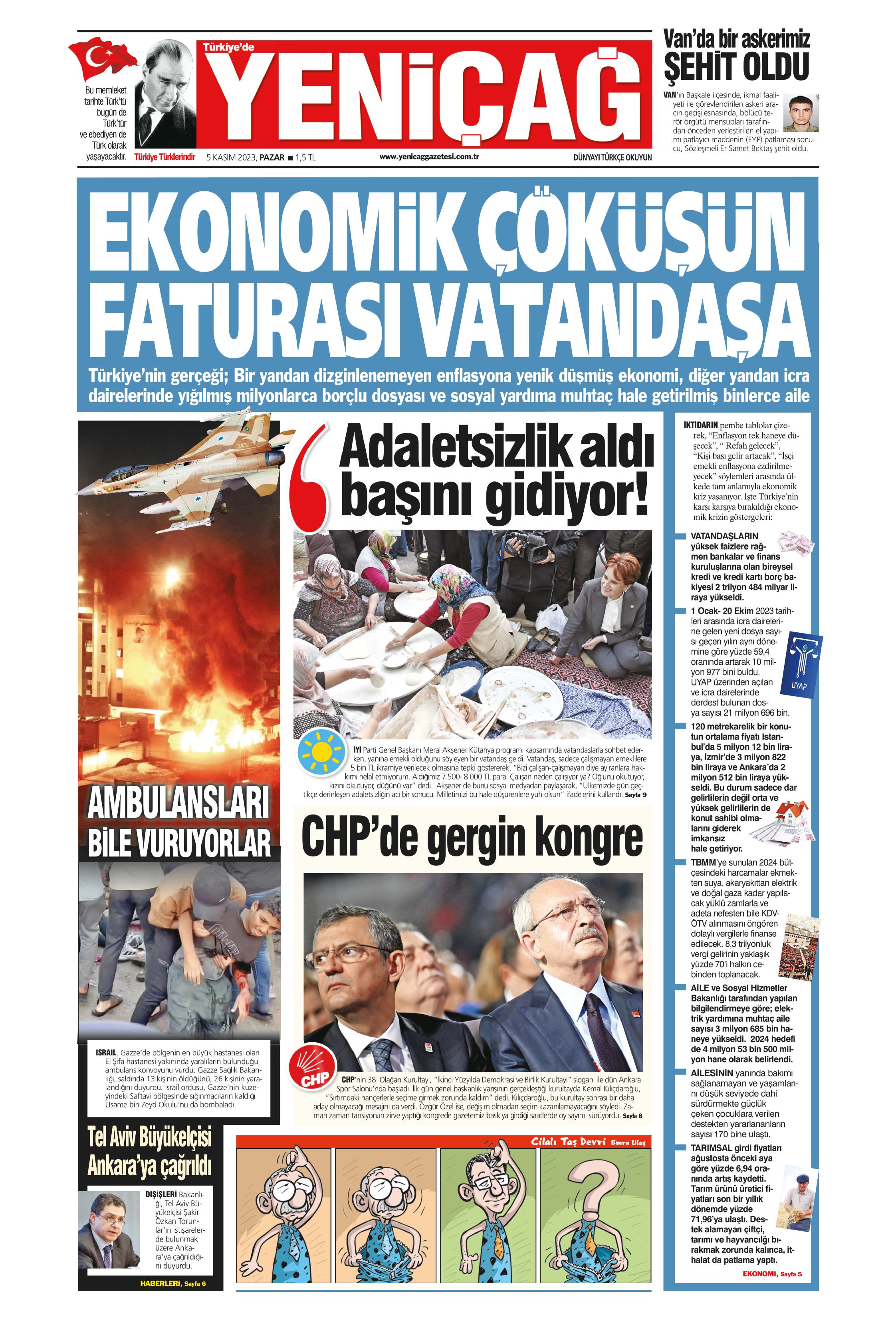 T Rkiye De Yeni A Gazetesi Kas M Pazar G N Man Eti