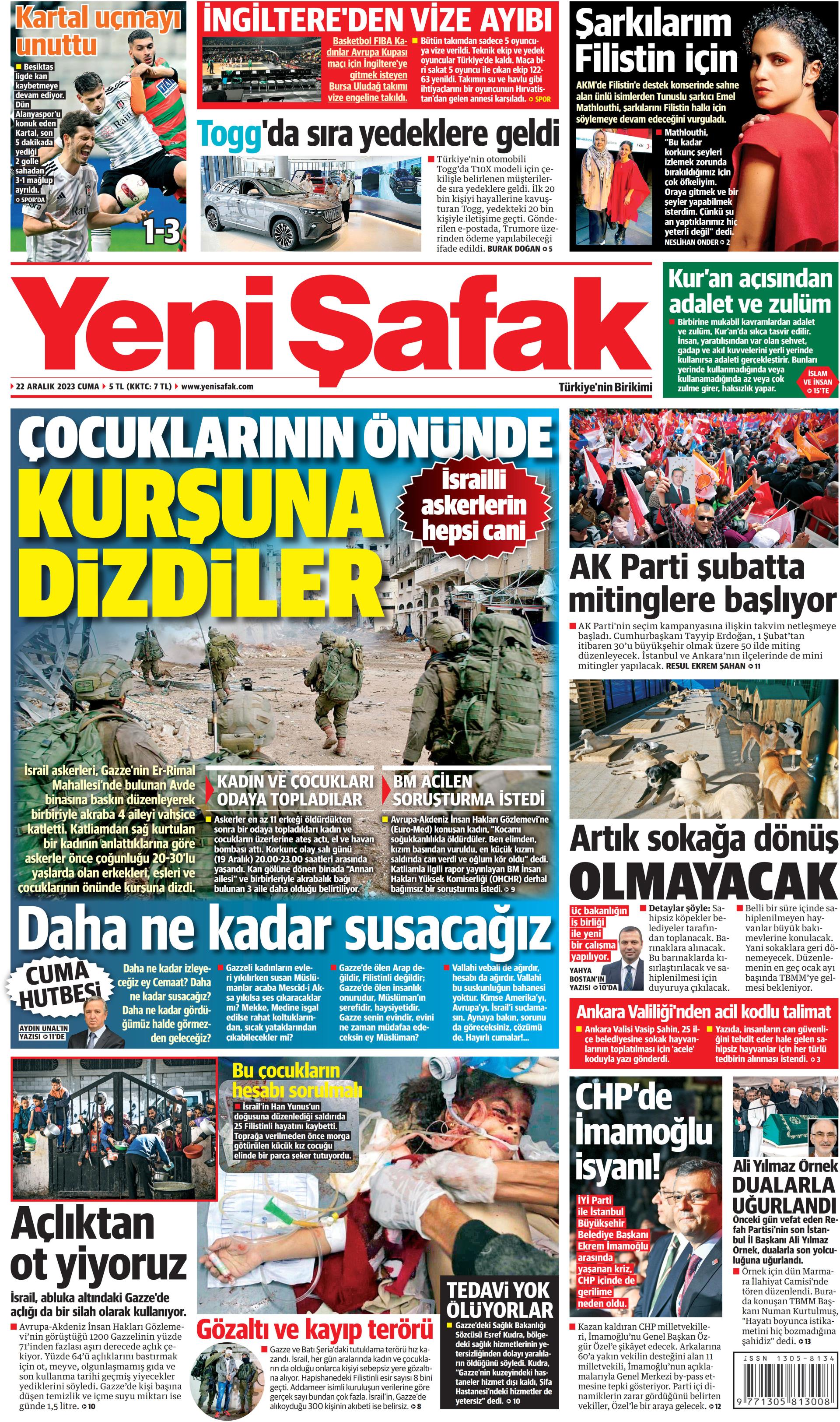 Yeni Afak Gazetesi Aral K Cuma G N Man Eti