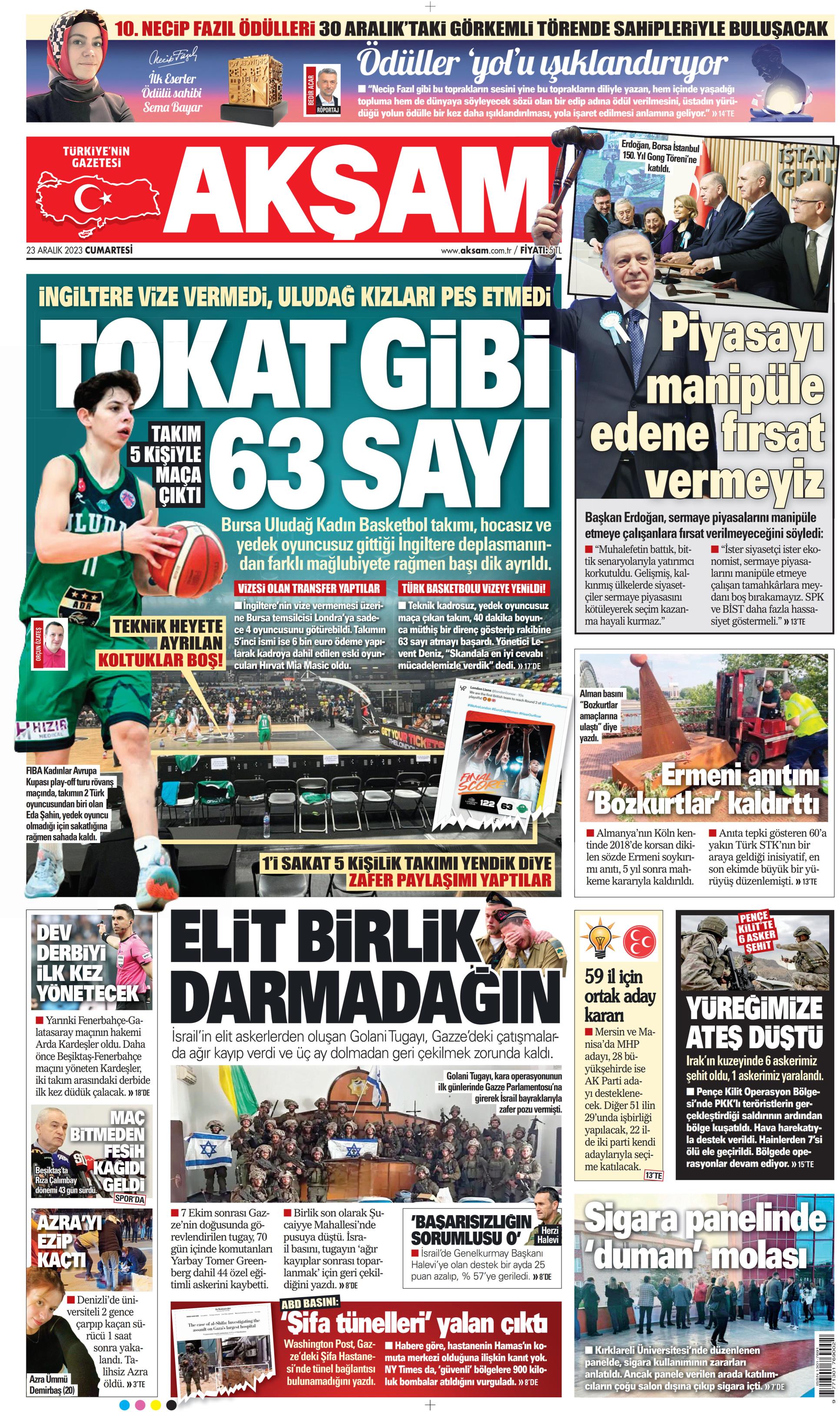 Ak Am Gazetesi Aral K Cumartesi G N Man Eti