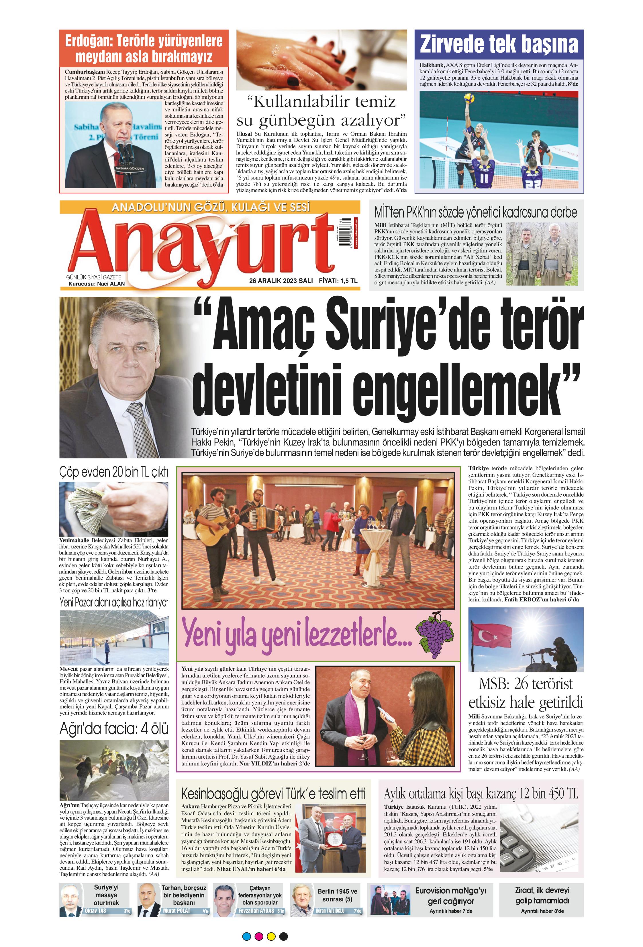 Anayurt Gazetesi Aral K Sal G N Man Eti