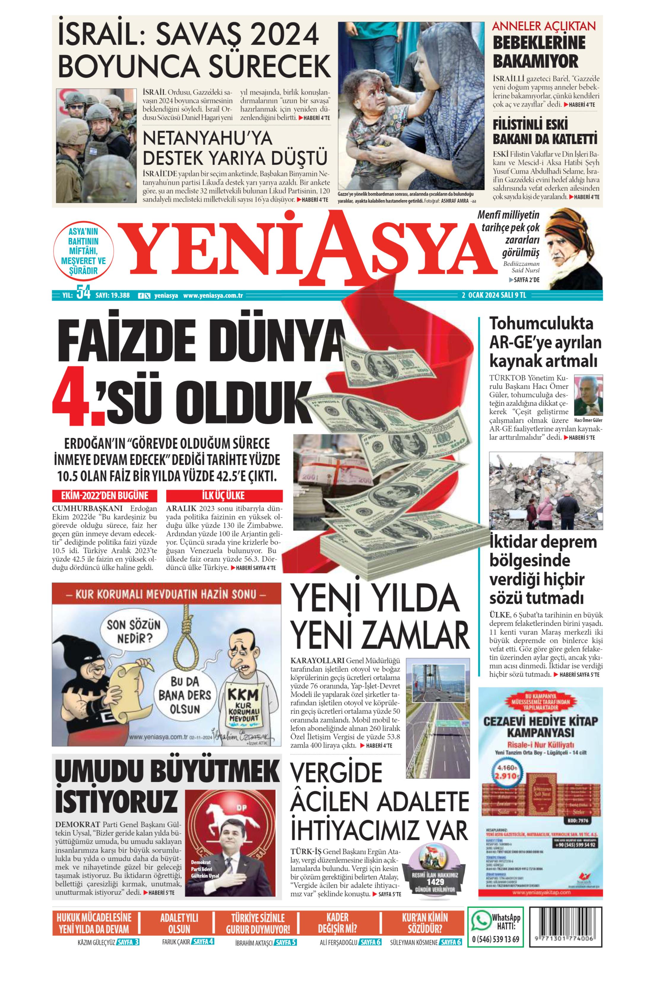 Yeni Asya Gazetesi Ocak Sal G N Man Eti