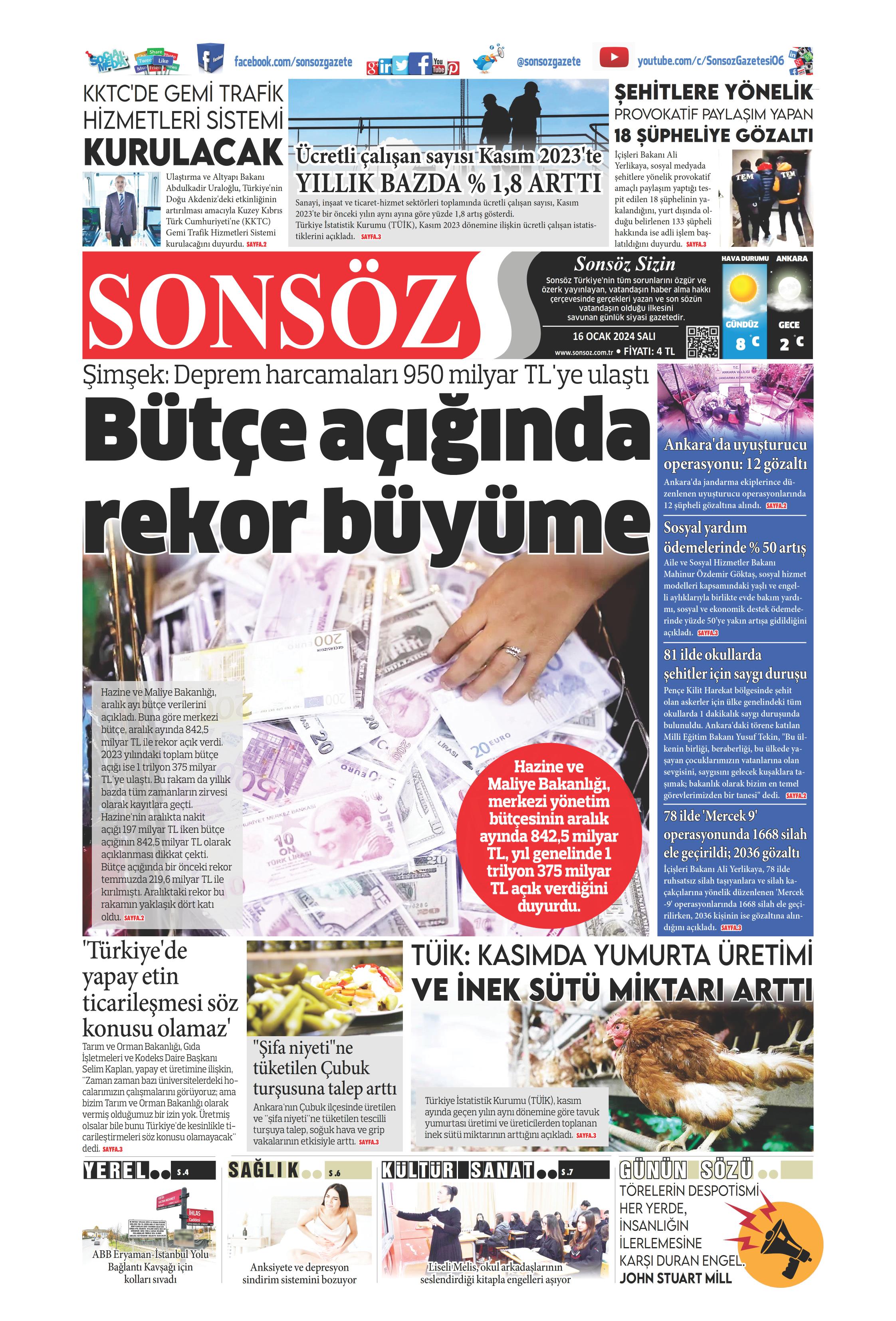 Sons Z Gazetesi Ocak Sal G N Man Eti