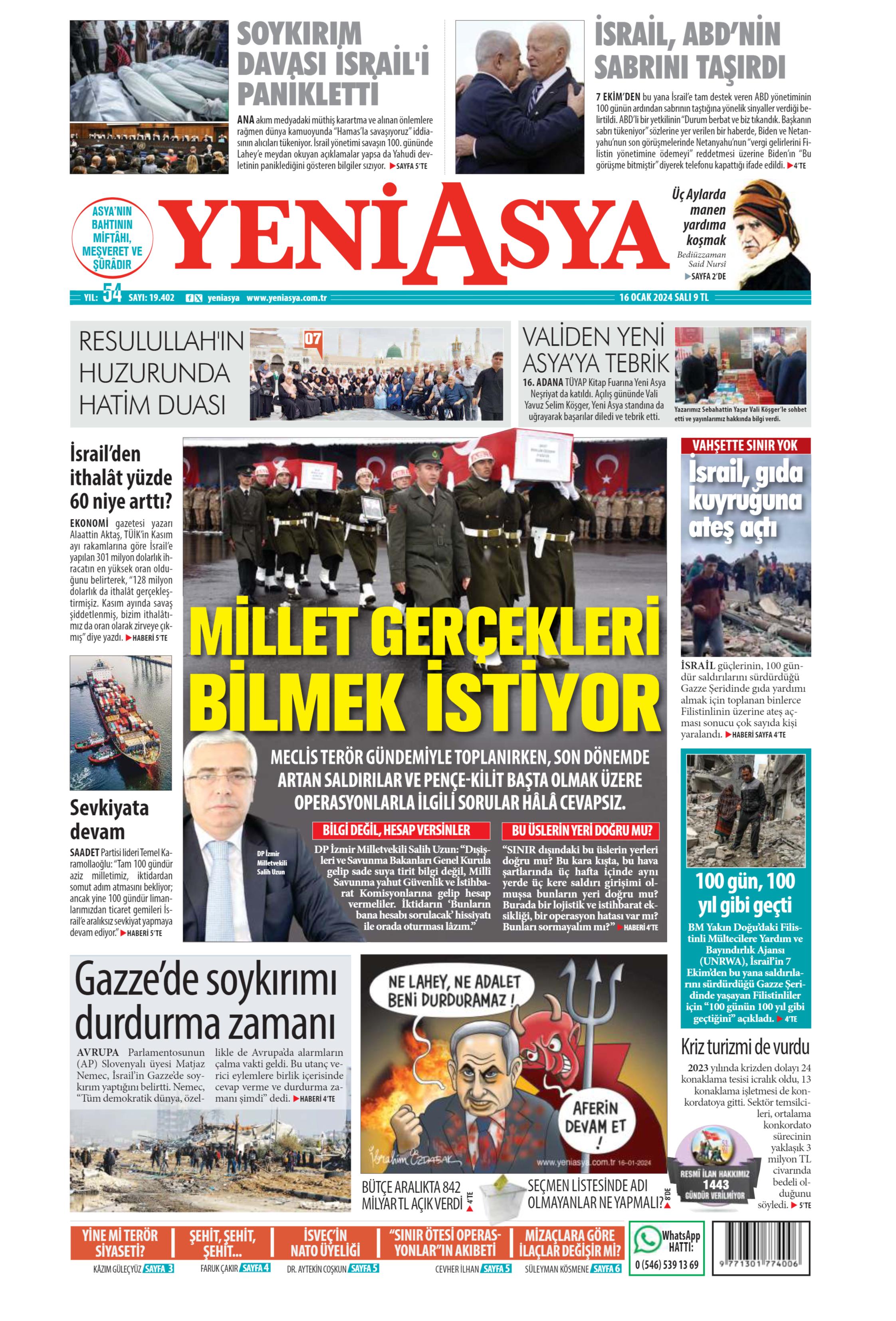 Yeni Asya Gazetesi Ocak Sal G N Man Eti