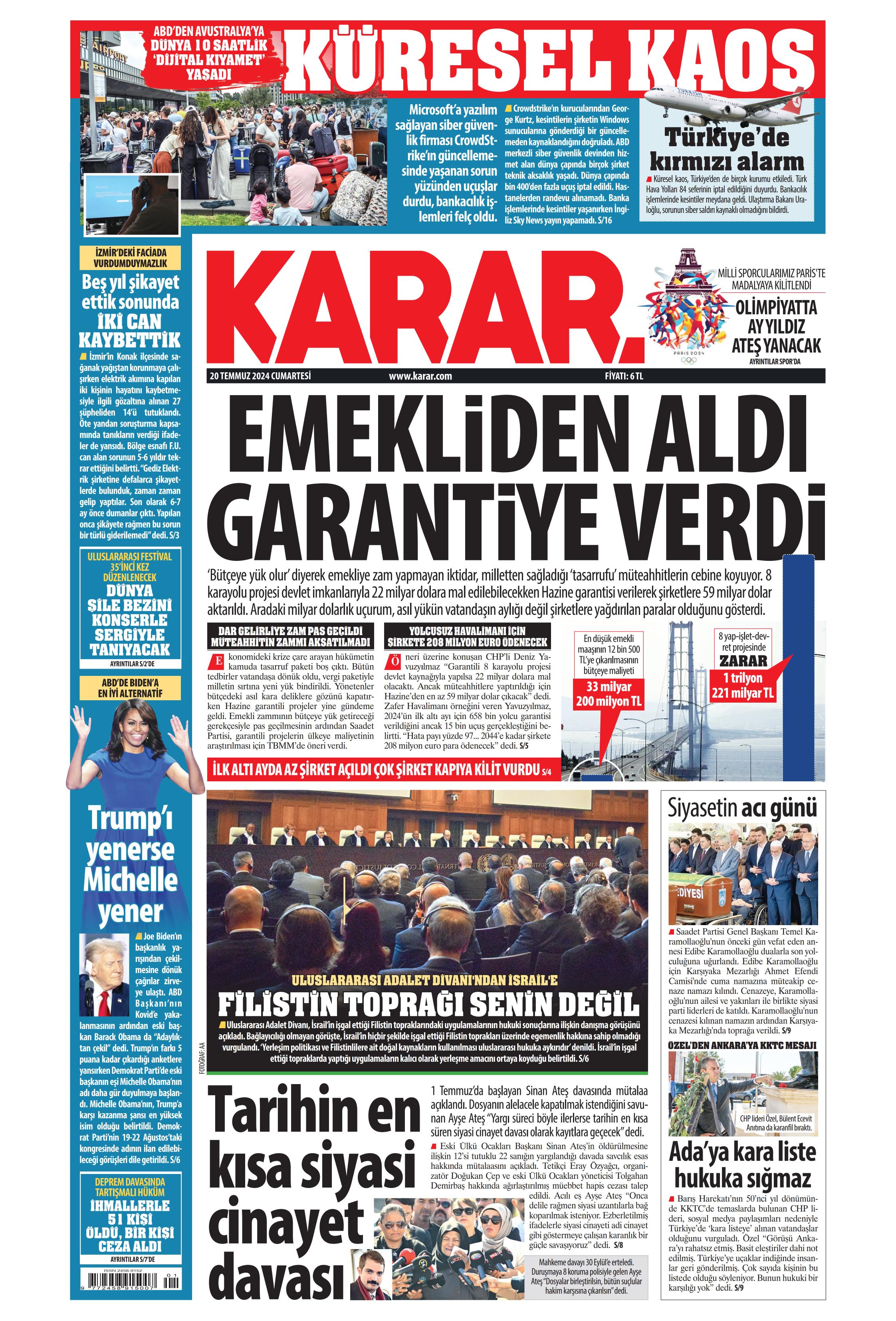 Karar Gazetesi Temmuz Cumartesi G N Man Eti