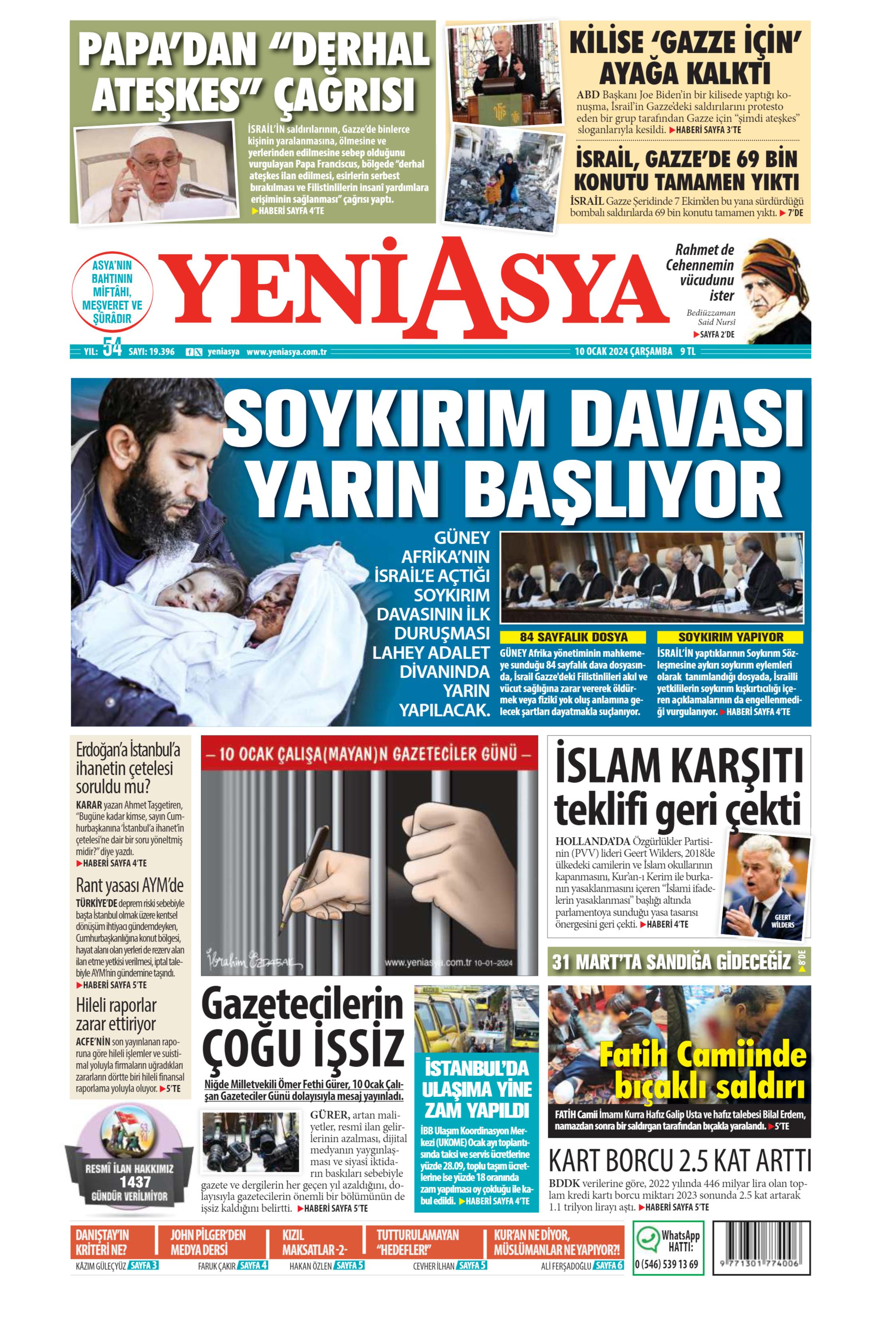 Yeni Asya Gazetesi 10 Ocak 2024 Ar Amba G N Man Eti   A7c706d8 B0e3 4faa B184 Ab9d9ce8cf98 